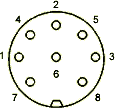 Fermenter - Peristaltic Pump connection - 8-pin connector